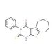 2-Mercapto-3-phenyl-3,5,6,7,8,9-hexahydro-10-thia-1,3-diaza-benzo[a]azulen-4-one (CAS 59898-71-4) - chemical structure image