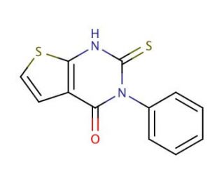 2-Mercapto-3-phenyl-3H-thieno[2,3-d]pyrimidin-4-one - chemical structure image
