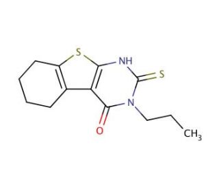 2-Mercapto-3-propyl-5,6,7,8-tetrahydro-3H-benzo[4,5]thieno[2,3-d]pyrimidin-4-one - chemical structure image