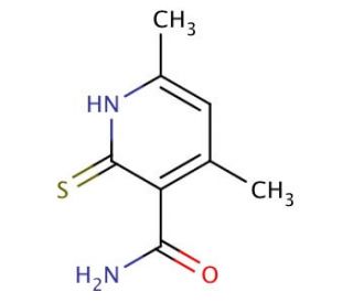 2-mercapto-4,6-dimethylnicotinamide - chemical structure image