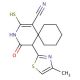 2-mercapto-5-(4-methyl-1,3-thiazol-2-yl)-4-oxo-3-azaspiro[5.5]undec-1-ene-1-carbonitrile - chemical structure image