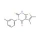 2-Mercapto-5,6-dimethyl-3-m-tolyl-3H-thieno[2,3-d]pyrimidin-4-one - chemical structure image