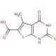 2-Mercapto-5-methyl-4-oxo-3,4-dihydro-thieno[2,3-d]pyrimidine-6-carboxylic acid - chemical structure image