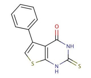 2-Mercapto-5-phenyl-3H-thieno[2,3-d]pyrimidin-4-one - chemical structure image