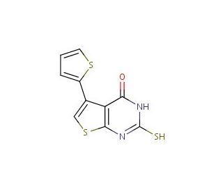 2-mercapto-5-thien-2-ylthieno[2,3-d]pyrimidin-4(3H)-one - chemical structure image