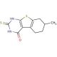 2-mercapto-7-methyl-5,6,7,8-tetrahydro[1]benzothieno[2,3-d]pyrimidin-4(3H)-one - chemical structure image