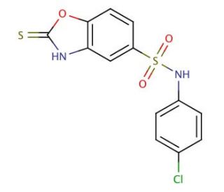2-Mercapto-benzooxazole-5-sulfonic acid (4-chloro-phenyl)-amide - chemical structure image