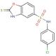 2-Mercapto-benzooxazole-5-sulfonic acid (4-chloro-phenyl)-amide - chemical structure image