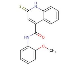 2-mercapto-N-(2-methoxyphenyl)quinoline-4-carboxamide - chemical structure image