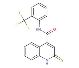 2-mercapto-N-[2-(trifluoromethyl)phenyl]quinoline-4-carboxamide - chemical structure image