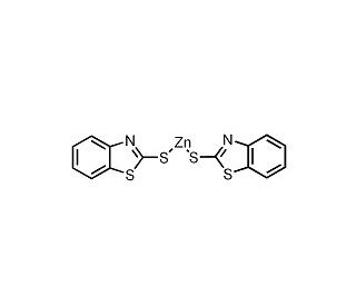 2-Mercaptobenzothiazole zinc salt (CAS 155-04-4) - chemical structure image