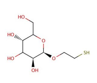 2-Mercaptoethyl &beta;-D-glucopyranoside (CAS 130263-77-3) - chemical structure image
