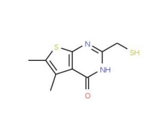 2-(mercaptomethyl)-5,6-dimethylthieno[2,3-d]pyrimidin-4(3H)-one - chemical structure image