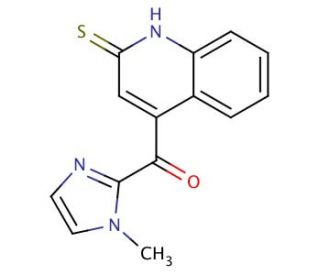 (2-mercaptoquinolin-4-yl)(1-methyl-1H-imidazol-2-yl)methanone - chemical structure image