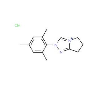 2-Mesityl-2,5,6,7-tetrahydropyrrolo[2,1-c][1,2,4]triazol-4-ium chloride (CAS 862893-81-0) - chemical structure image