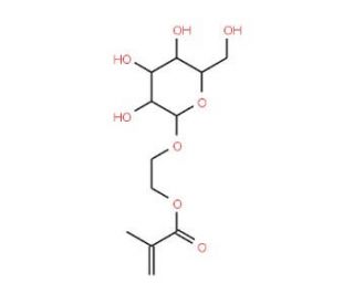 2-Methacryloxyethyl D-glucopyranoside (CAS 132153-62-9) - chemical structure image