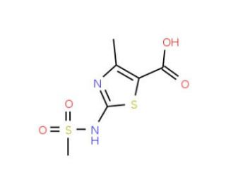 2-Methanesulfonylamino-4-methyl-thiazole-5-carboxylic acid - chemical structure image