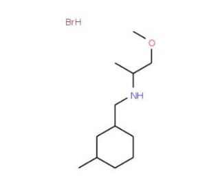 (2-Methoxy-1-methyl-ethyl)-(3-methyl-benzyl)-amine hydrobromide - chemical structure image
