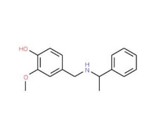 2-Methoxy-4-[(1-phenylethylamino)methyl]phenol - chemical structure image