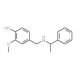2-Methoxy-4-[(1-phenylethylamino)methyl]phenol - chemical structure image
