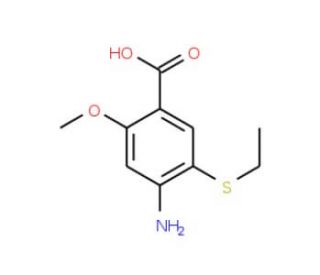 2-Methoxy-4-amino-5-ethylthiobenzoic Acid (CAS 71675-86-0) - chemical structure image