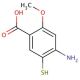 2-Methoxy-4-amino-5-mercaptobenzoic Acid (CAS 59168-57-9) - chemical structure image