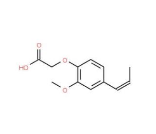 (2-Methoxy-4-propenyl-phenoxy)-acetic acid (CAS 7510-46-5) - chemical structure image