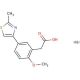 [2-methoxy-5-(2-methyl-1,3-thiazol-4-yl)phenyl]acetic acid hydrobromide - chemical structure image