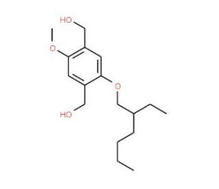 2-Methoxy-5-(2&prime;-ethylhexyloxy)-1,4-bis(hydroxymethyl)benzene (CAS 245731-58-2) - chemical structure image