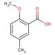 2-Methoxy-5-methylbenzoic acid (CAS 25045-36-7) - chemical structure image