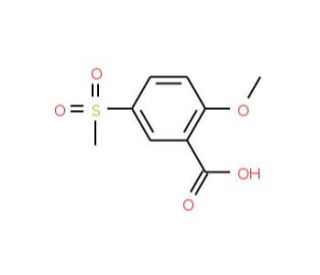 2-Methoxy-5-(methylsulphonyl)benzoic acid (CAS 50390-76-6) - chemical structure image