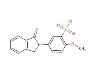 2-Methoxy-5-(N-phthalimidinyl)benzenesulfonyl chloride (CAS 126565-42-2) - chemical structure image