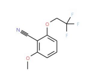 2-Methoxy-6-(2,2,2-trifluoroethoxy)benzonitrile (CAS 175204-03-2) - chemical structure image