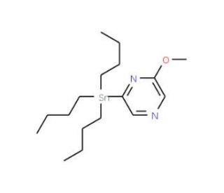 2-Methoxy-6-(tributylstannyl)pyrazine (CAS 1105511-66-7) - chemical structure image