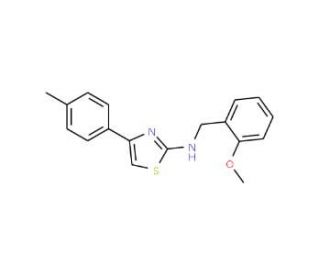 (2-Methoxy-benzyl)-(4-p-tolyl-thiazol-2-yl)-amine - chemical structure image