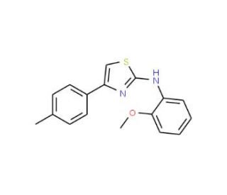 (2-Methoxy-phenyl)-(4-p-tolyl-thiazol-2-yl)-amine - chemical structure image