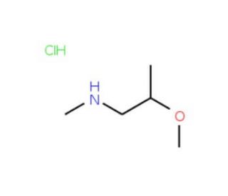 (2-Methoxy-propyl)-methyl-amine hydrochloride (CAS 883543-35-9) - chemical structure image