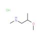 (2-Methoxy-propyl)-methyl-amine hydrochloride (CAS 883543-35-9) - chemical structure image