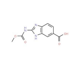 2-Methoxycarbonylamino-3H-benzimidazole-5-carboxylic acid (CAS 65003-40-9) - chemical structure image