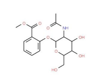 2-Methoxycarbonylphenyl 2-acetamido-2-deoxy-b-D-glucopyranoside (CAS 6835-61-6) - chemical structure image