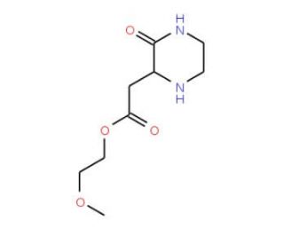 2-Methoxyethyl 2-(3-oxo-2-piperazinyl)acetate - chemical structure image
