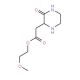 2-Methoxyethyl 2-(3-oxo-2-piperazinyl)acetate - chemical structure image