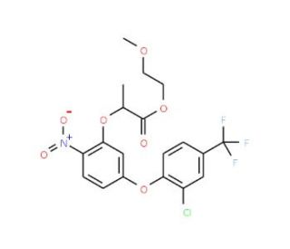 2-Methoxyethyl 2-{5-[2-chloro-4-(trifluoromethyl)-phenoxy]-2-nitrophenoxy}propanoate - chemical structure image