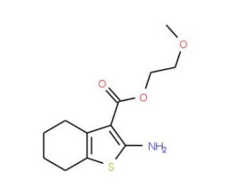 2-Methoxyethyl 2-amino-4,5,6,7-tetrahydro-1-benzothiophene-3-carboxylate - chemical structure image