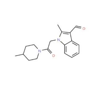 2-Methyl-1-[2-(4-methyl-piperidin-1-yl)-2-oxo-ethyl]-1H-indole-3-carbaldehyde (CAS 433955-84-1) - chemical structure image