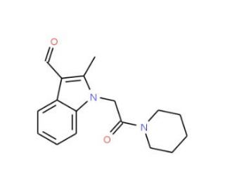 2-Methyl-1-(2-oxo-2-piperidin-1-yl-ethyl)-1H-indole-3-carbaldehyde - chemical structure image