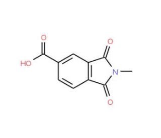 2-methyl-1,3-dioxoisoindoline-5-carboxylic acid (CAS 42710-39-4) - chemical structure image