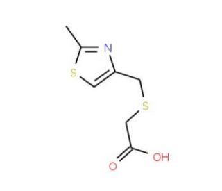 {[(2-methyl-1,3-thiazol-4-yl)methyl]thio}acetic acid - chemical structure image
