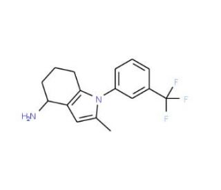 2-methyl-1-[3-(trifluoromethyl)phenyl]-4,5,6,7-tetrahydro-1H-indol-4-amine - chemical structure image