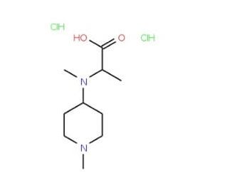 2-[Methyl-(1-methyl-piperidin-4-yl)-amino]-propionic acid dihydrochloride - chemical structure image